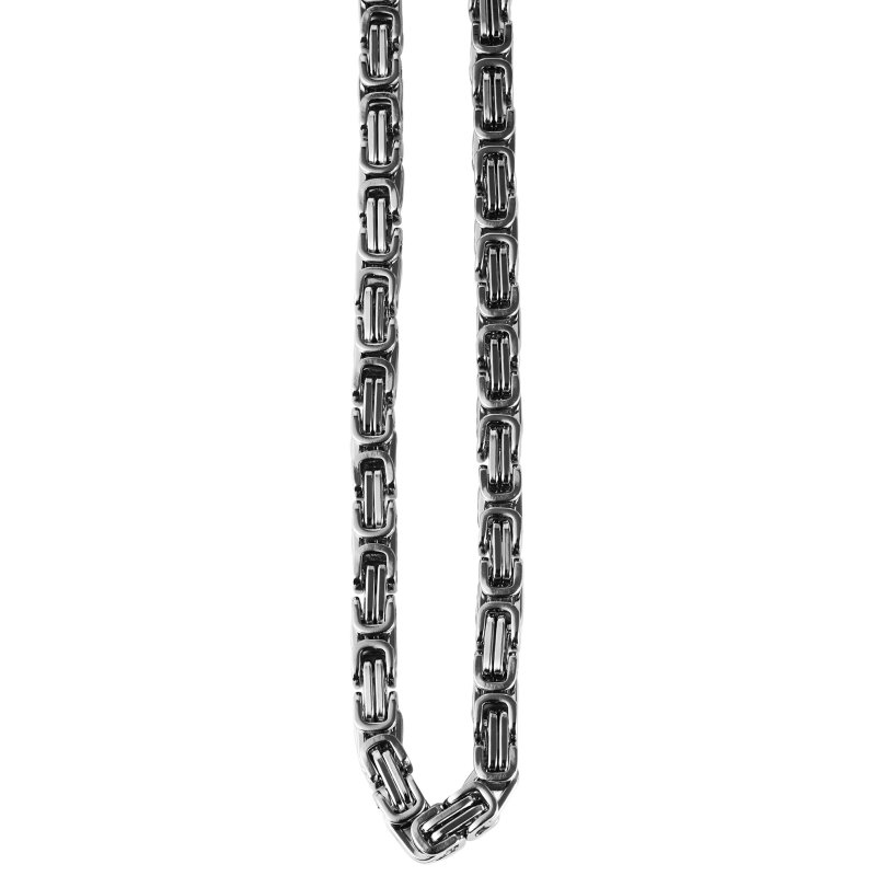 Königskette aus Edelstahl, 55cm - silberfarben - Die Kette hat eine L