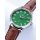 MSC "20" Jubiläumsuhr Handaufzug mit grünem Zifferblatt, Lederband und Safirglas